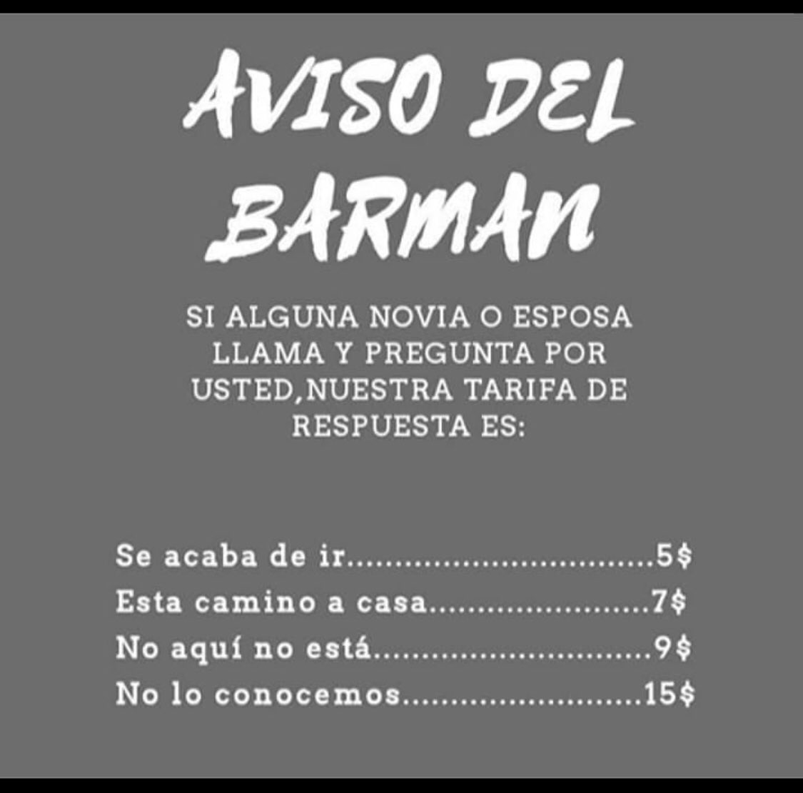 Onzaymediadb's tweet photo. Vigentes hasta el 29-12-2019... a partir del 30-12 habrá un ajuste ... #bartender https://t.co/N2MDSCVgxd