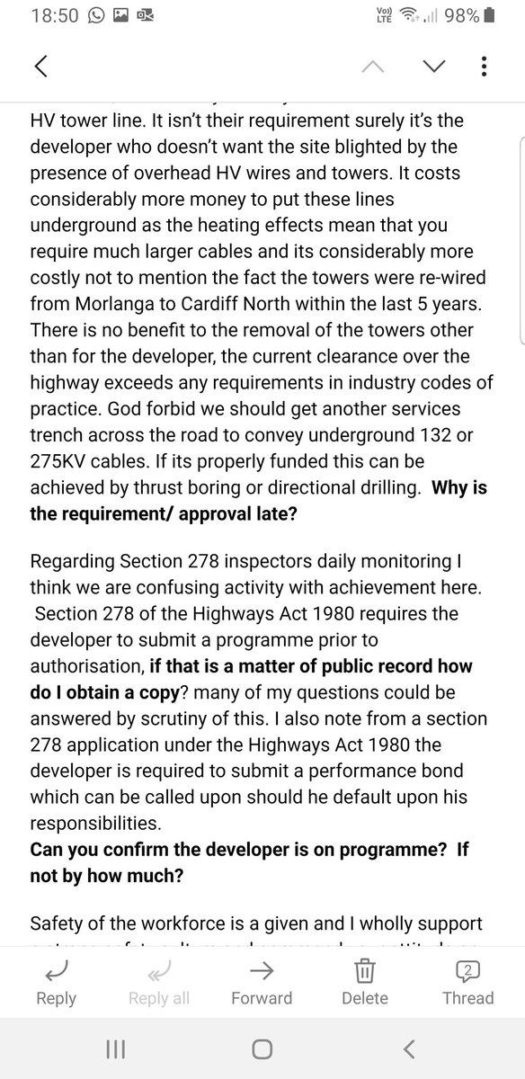 Psmith_J's tweet photo. @CaroWild @jasonmohammad @cardiffcouncil @plasdwr @WreckingRadyr @RMHub Councillor Wild my response attached , it still feels that this is not well managed as you will see attached . Sight of all versions of the project plan will affirm one way or the other? https://t.co/lrpiEHoMsX
