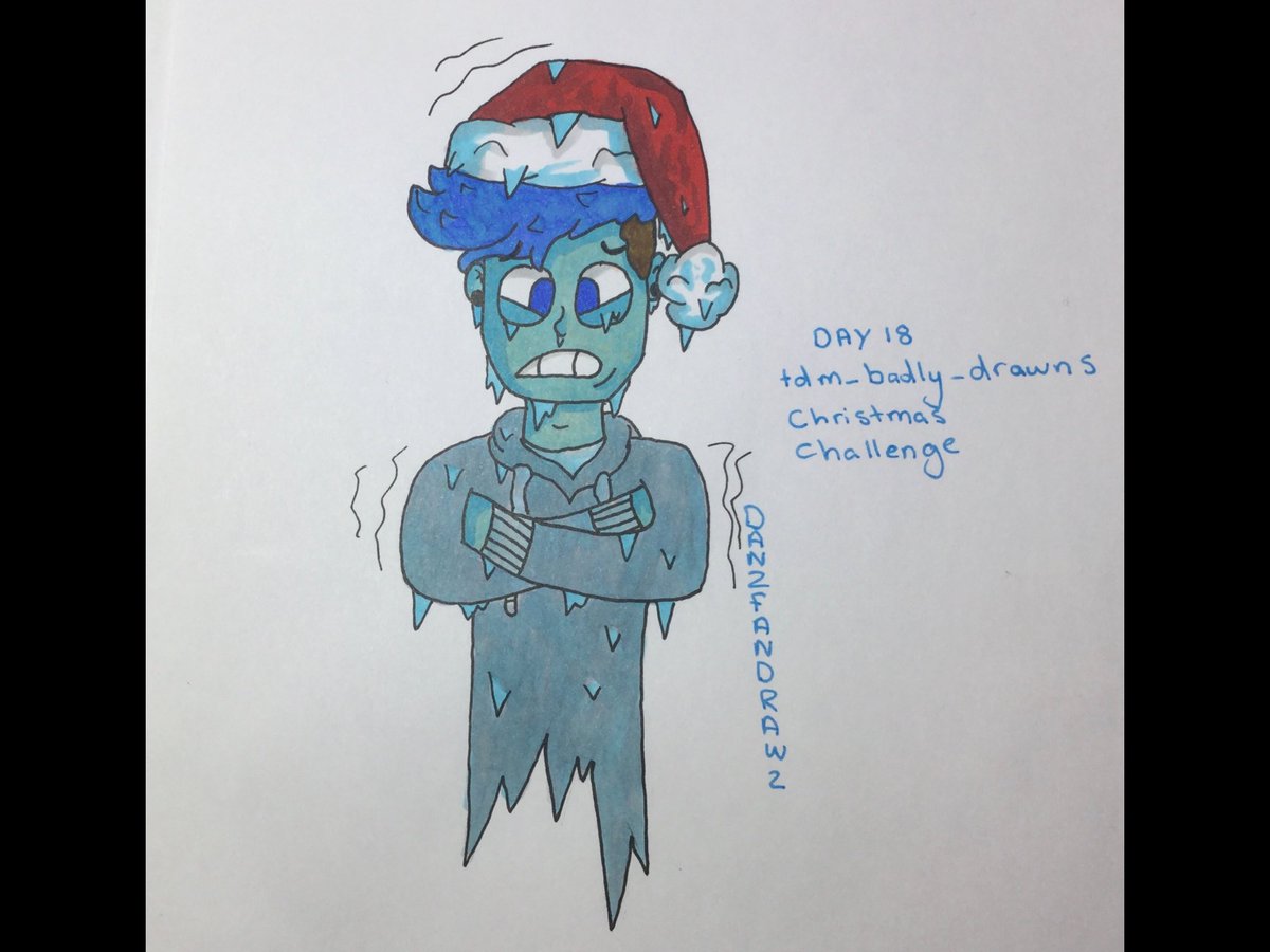 danzfandrawz's tweet photo. Did another redraw from a Christmas drawing I did in 2017. I did It digitally this time since there were more colour options. @dantdm #dantdm #tdmart #teamtdm https://t.co/FMXzJBcpLn