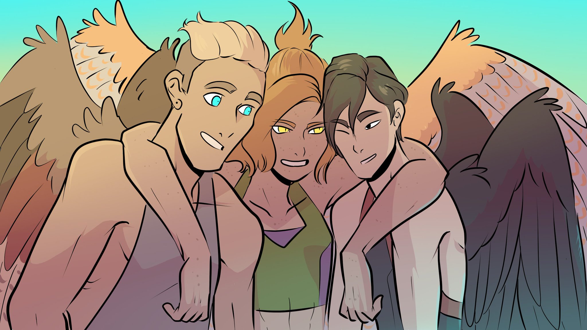 Megan Grey on Twitter: &quot;It&#39;s been a year since the birdchildren were first featured on #WEBTOON ! They&#39;ve come far but still have a looonngg way to go ~ #thecroakingcomic… https://t.co/4Q7GtvMFFj&quot;