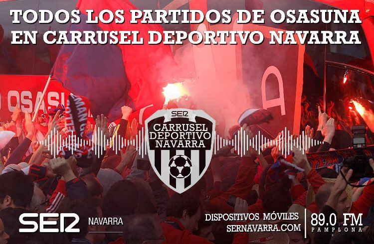 A esta jornada le falta lo mejor: 
💥#Osasuna vs. #SevillaFC
🏟<a href="/CarruselNavarra/">Carrusel Navarra</a> 
📻20:30h <a href="/SERnavarra/">SER Navarra</a>
¡con toda la banda rojilla!
🎙<a href="/JaviLaquidain/">Javier Laquidain</a>+<a href="/Uxyo/">Uxue Martinez</a>+🙋🏻‍♂️
👨🏻‍💼<a href="/lugobre1/">@lugobre</a> al #VAR rojillo
🤔 Alberto González al análisis
👺<a href="/Idelascoiti/">Íñigo de Lascoiti</a> #FluCalienta
🎸 @kaietxaniz 
¡y tú rojill@!✌️😜