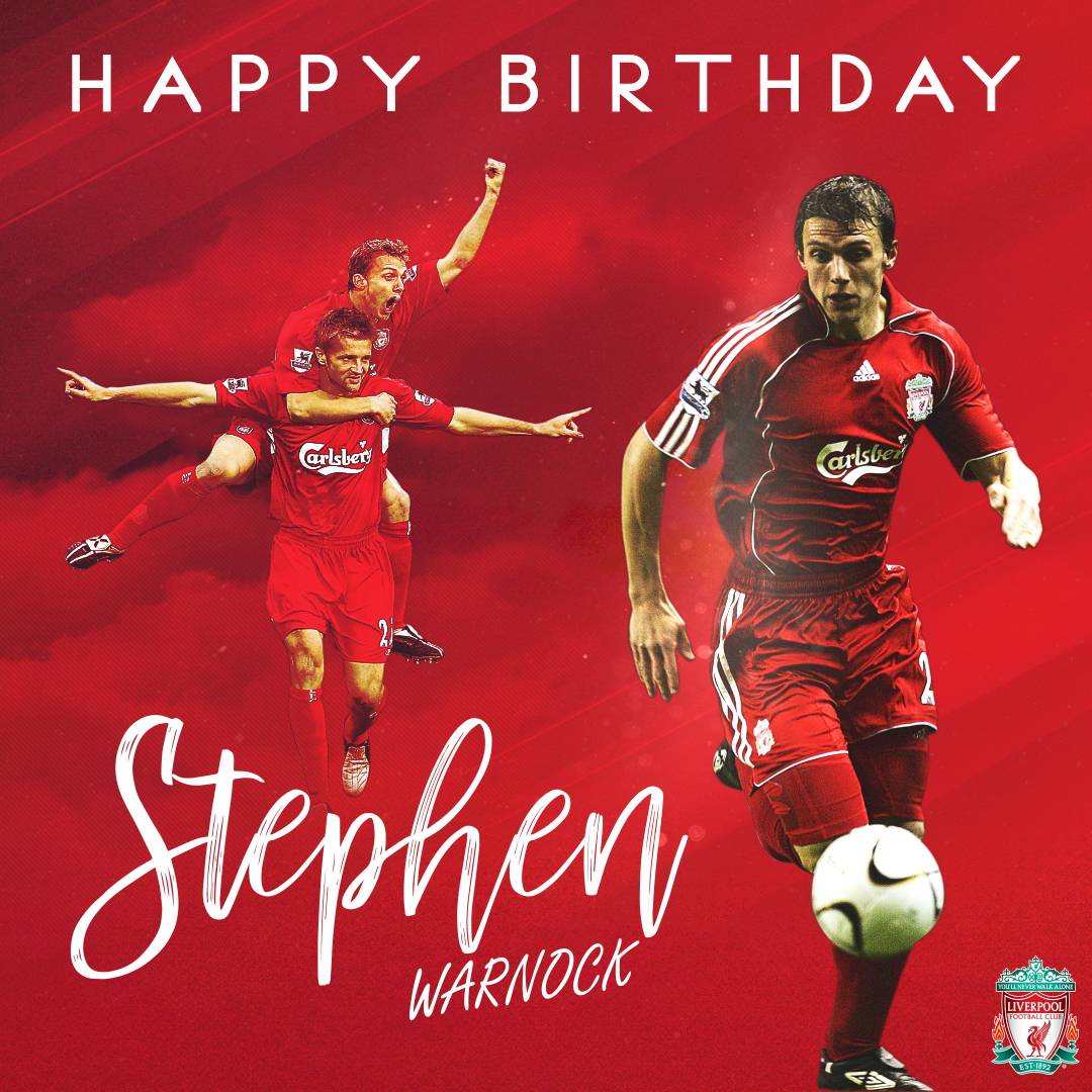 Liverpool FC (@LFC) on Twitter photo 2019-12-12 07:39:00 Have a great day, @StephenWarnock3! 🎉 Have a great day, @StephenWarnock3! 🎉