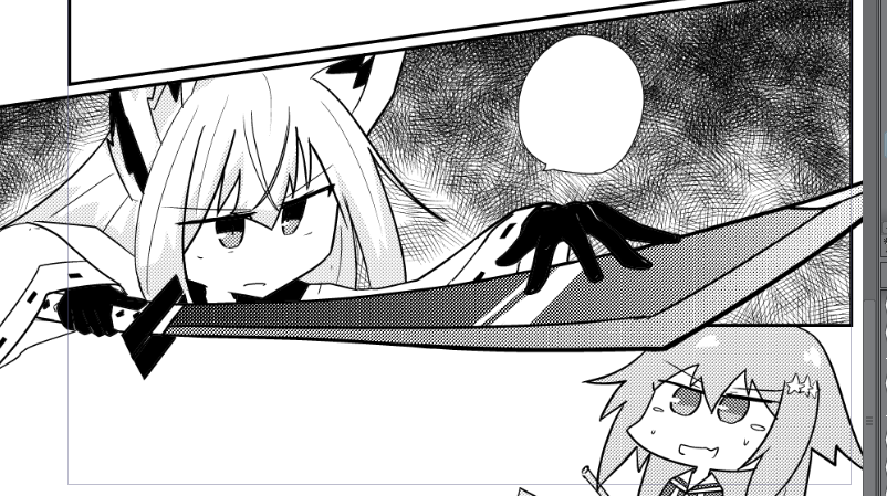 普段ギャグ系の漫画しか描かないマンだからいざ戦闘シーンとか描くと作画コスト高すぎてしんどい
けど描くのは楽しい 