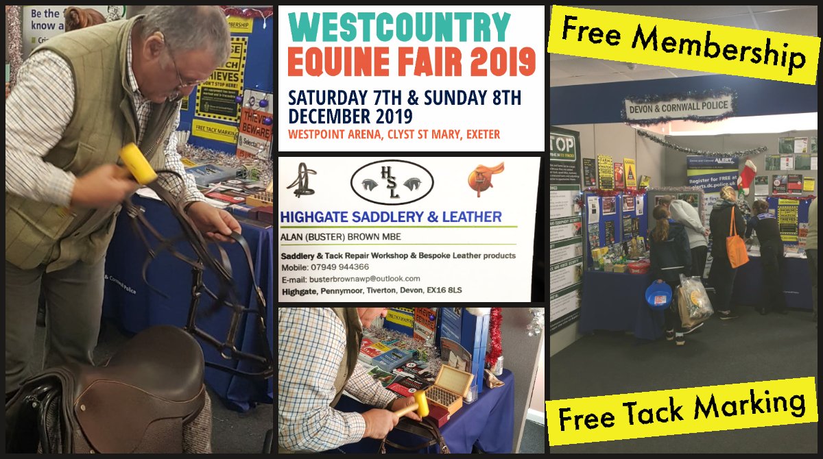 DCPoliceRural_D's tweet photo. Did you know it's #Free to join #HorseWatch? You get tailored #news, #advice, invites to events as well as #CrimeAlerts for your area. Come & see us at #Stand217 where we've been joined by a former @DC_PolSpecials #ChiefOfficer who is helping with free #TackMarking. #PoliceFamily https://t.co/5SGCyzlrkJ