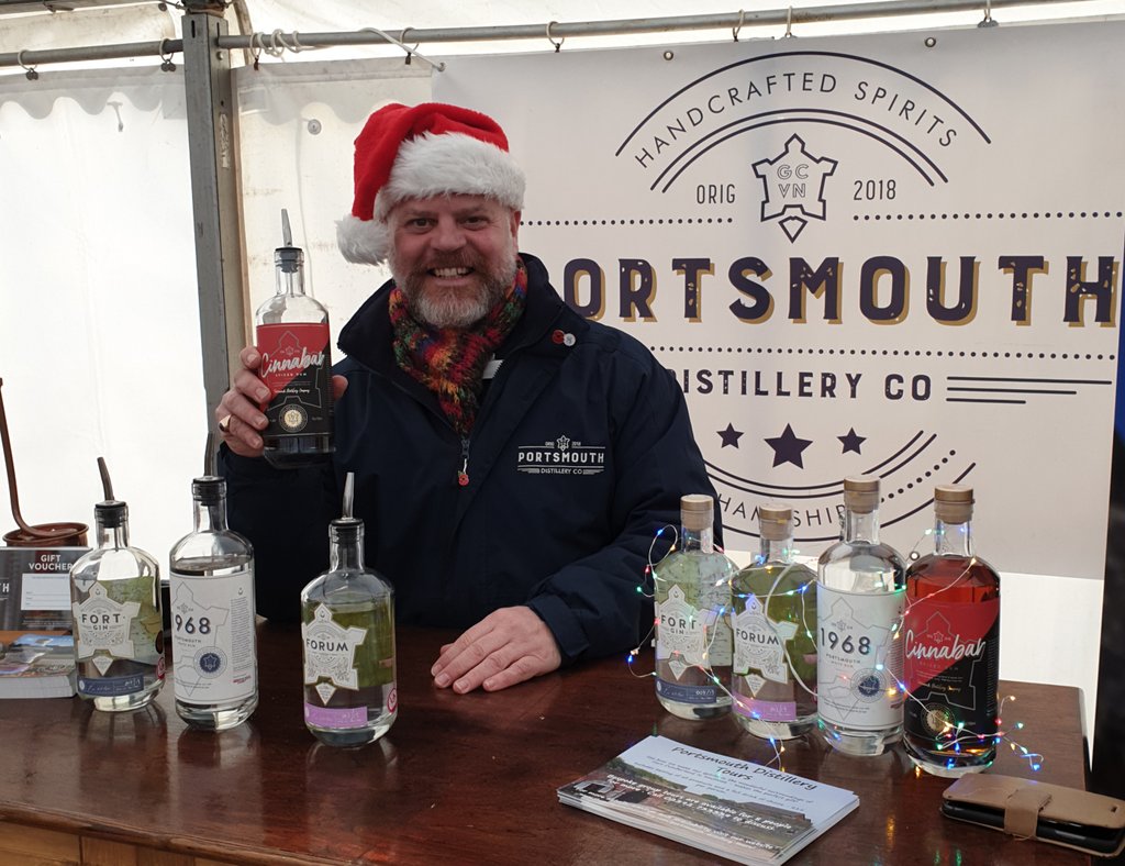 pompeystill's tweet photo. Last few hours @exburygardens Christmas fair, come and try/buy our lovely rums and gin. #gin #rum #wheresmorris #1968 #FortGin #Forum https://t.co/BvUvi7OgCd
