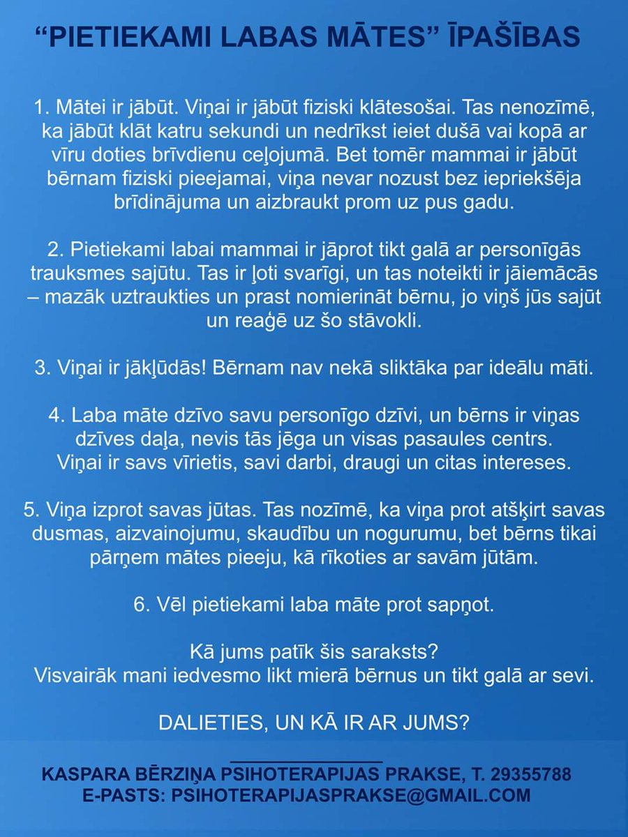 nenormamma's tweet photo. Nosperts FB un vislabāk man patīk termins "pietiekami laba māte" 👌 https://t.co/idHHm62XSI