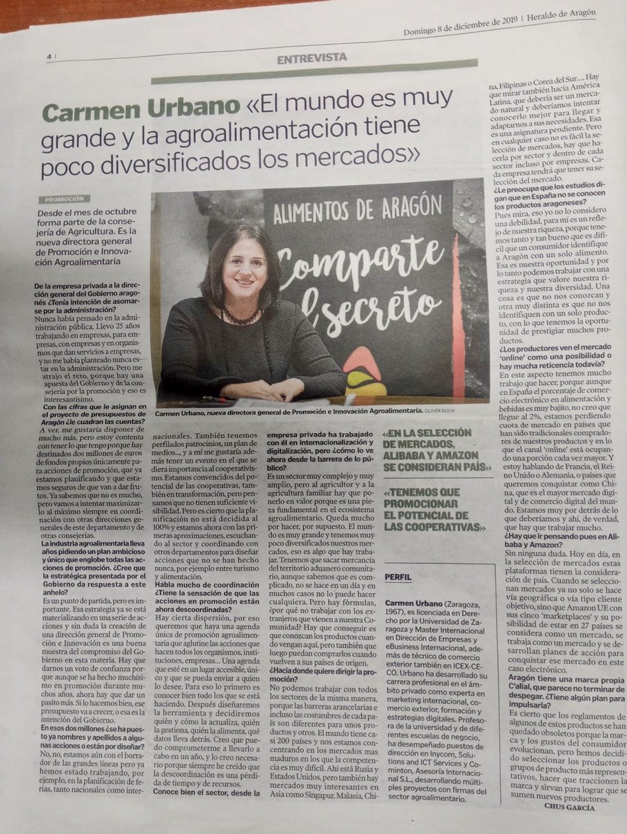 La innovación en promoción agroalimentaria, todo un reto para un sector con indudable potencial y recorrido. Transformación digital, industrialización, internacionalización, cooperación, marketing y todos a una. <a href="/aragonalimentos/">Aragón Alimentos</a> #comparteelsecreto Cc <a href="/GobAragon/">Gobierno de Aragón</a> <a href="/joaquinolona/">Joaquín Olona Blasco</a>