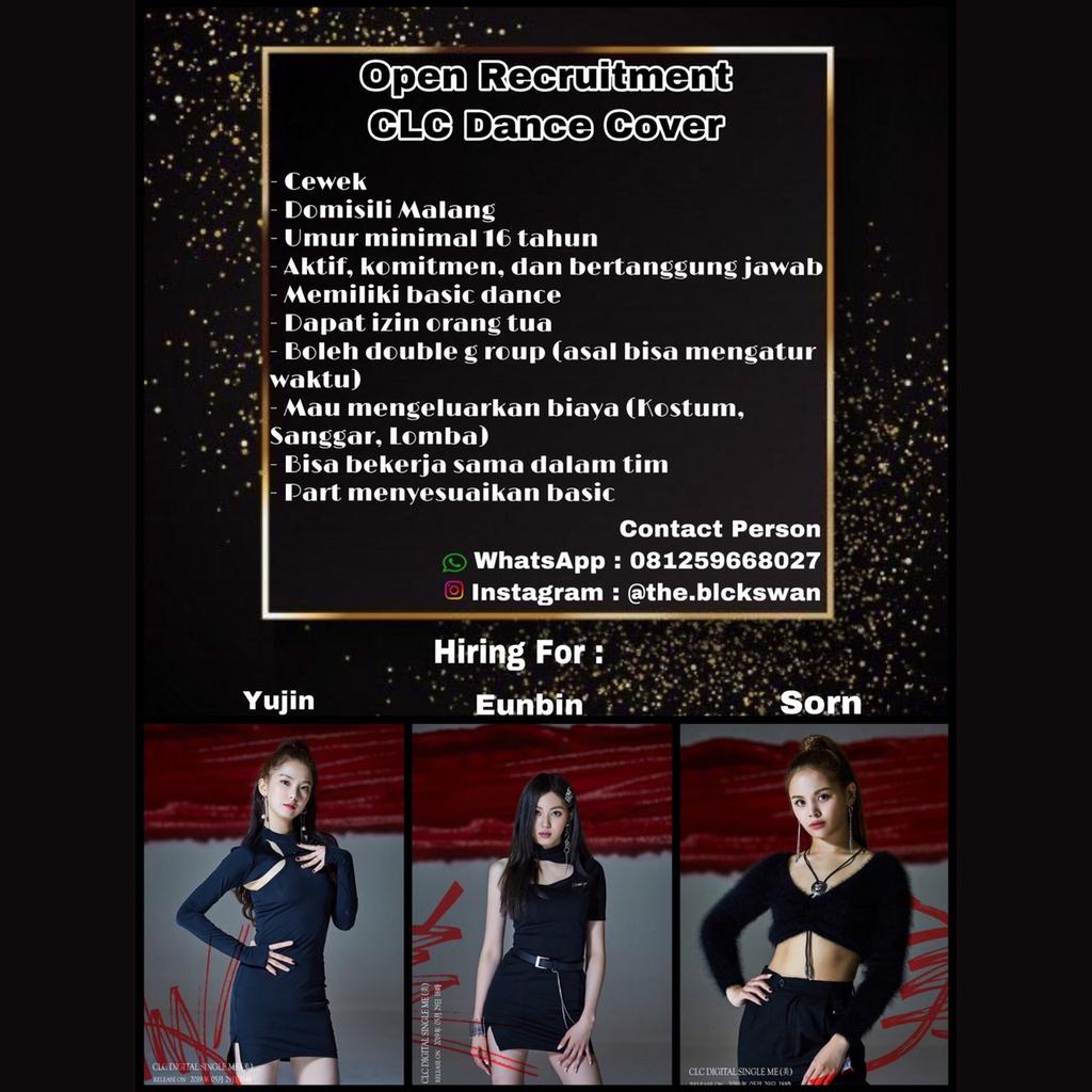 ninia_kr's tweet photo. Hiring new member for CLC dance cover
#dcmalang #dancecovermalang #coverdancemalang #openmemberdancecover #CLC #dancecover #needmember #openmemberdancecovermalang #openmemberdc https://t.co/ZrTBuPSd32