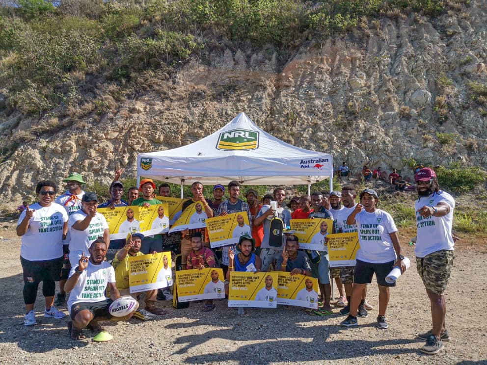 NRLPNG's tweet photo. Some images of LBL team promoting #16Days of Activism @ NCDC's Walk for Life Program this morning.
Outstanding!
#PNGAusPartnership #OrangeTheWorld #GenerationEquality #RippleEffect #ActiveCityDevelopmentProgram #FSVAC
@AusHCPNG @USEmbassyPOM @NRLCommunity @activecitypom https://t.co/yCU9Ed8nPr