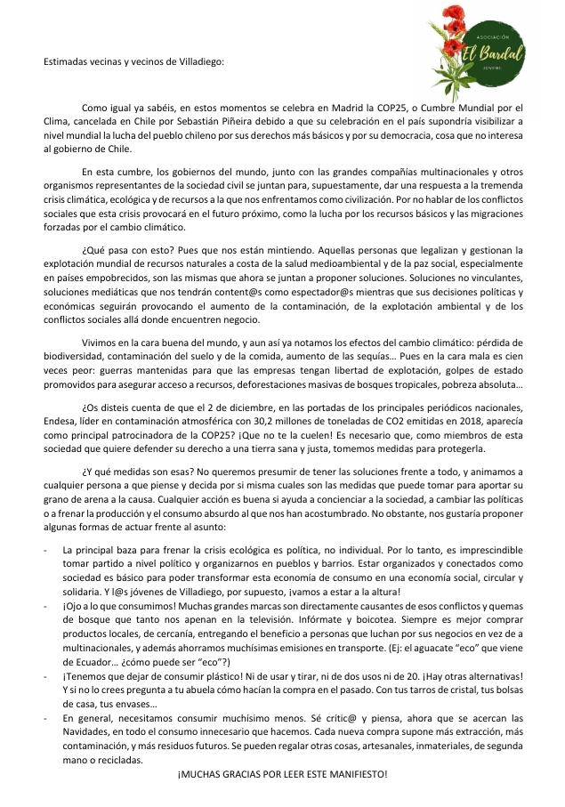 Os dejamos una pequeña reflexión sobre la #COP25Madrid

#CambioClimatico #COP25 #ClimateStrike #ClimateChange #huellaambiental