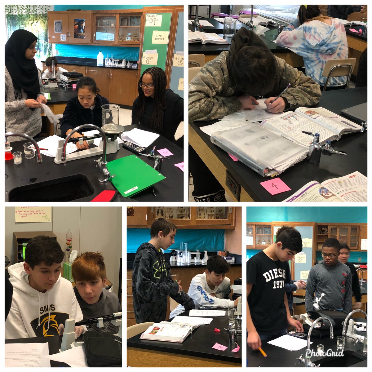 8th grade was exploring chemical changes up close.
