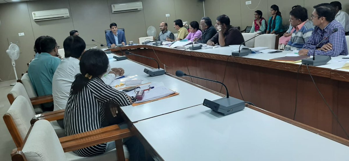 Review meeting by Health commissioner shri jayprakash shivhare sir and guided to improve health indicators..