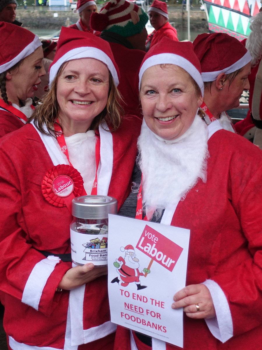 <a href="/L_Webberley/">Louise Webberley</a> on the Brixham Antarctic run. Raising money for our food banks. 
As Labour we were there reminding people to #VoteLabour to Stop the Need for Foodbanks!