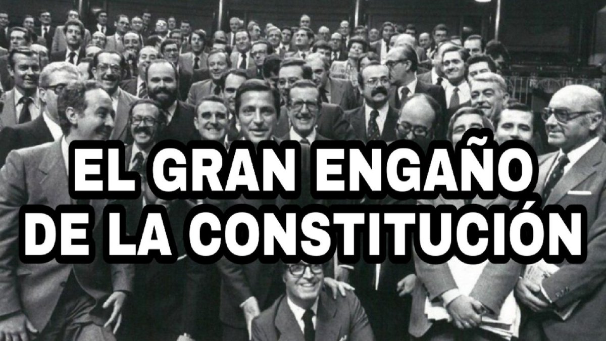UACD_Youtube's tweet photo. Tenemos una Constitución hecha por 7 políticos que se arrogaron como nueva nobleza todos los privilegios y el poder, sin separación de poderes, nombrando desde el CGPJ, al presidente del Supremo, al Fiscal General o al Tribunal Constitucional.
Nuevo video:
https://t.co/r8rumj0smL https://t.co/PUWnhyQ2vk