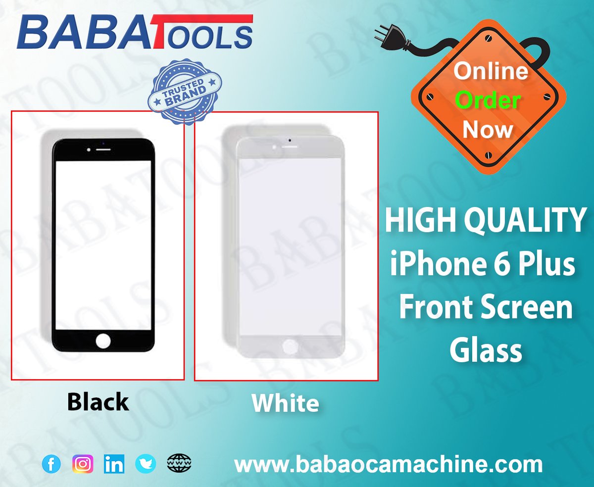 BabaCable's tweet photo. High iPhone 6 Plus Front Screen Glass
#Visitnow https://t.co/ZYKfi8P959
#babaocamachine #babatool
#iphone6plusfrontscreenglass
#iphonefrontglass #6plusfrontscreenglass
#Contact +91-9311172000,
#ForCourier +91-8527043009
http://babaoc https://t.co/MMycmfVTIM