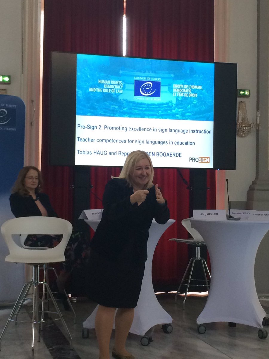 WASLI_tweets's tweet photo. Following the successes of the first @ProSignECML project, it is time for #proSign2 presented by @leesonl and developed by & with @crathmann @SLASHaug @BBVisualC @ECMLCELV #25ecml #signlanguages #impact #research https://t.co/6yW8cWvHq9