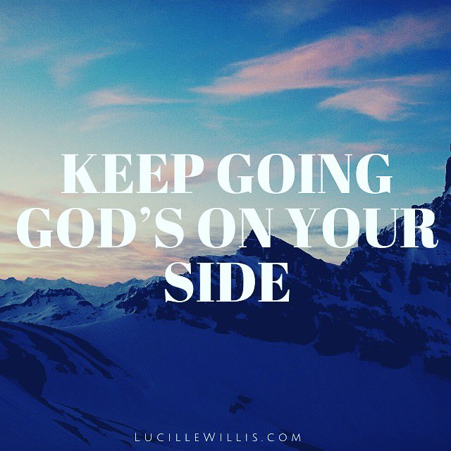 LucilleWillis_'s tweet photo. Keep Going. God’s On Your Side!! 🙌🏽🙌🏽🙏🏽❤️#keepgoing #godsonyourside #trustgod 
#godisreal #seekgod #godlovesyou
#trusthisplan #praisegod 
#sundaypraise #21daysofpraise https://t.co/dFvYLeuwWz