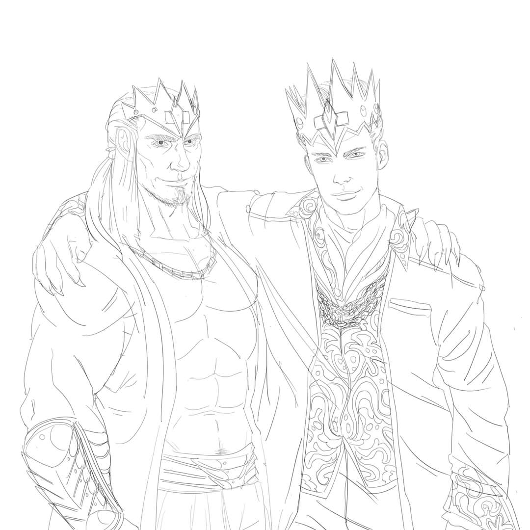 King Taka and Malatsa Thoit, best brothers! By @Rolengate #taka #thoit #king #malatsa #subking #brothers #warriors #regal #GodofWar #scifi #fantasy