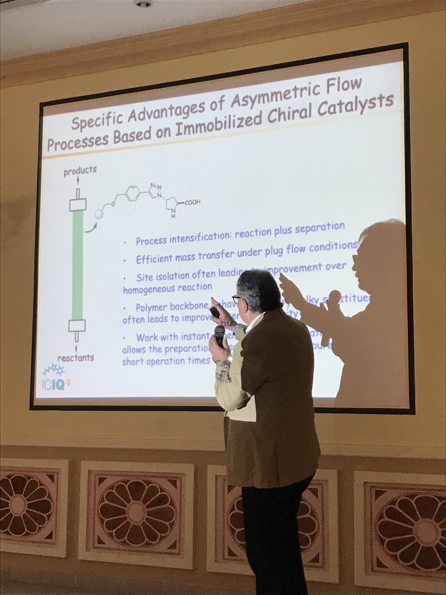 AM_Balu's tweet photo. 🔝#PlenaryLecture on Immobilzed catalytic systems for asymmetric #FlowProcesses delivered by @MAPerBro @SIBEAQO2019 https://t.co/WMnSYqz1sf