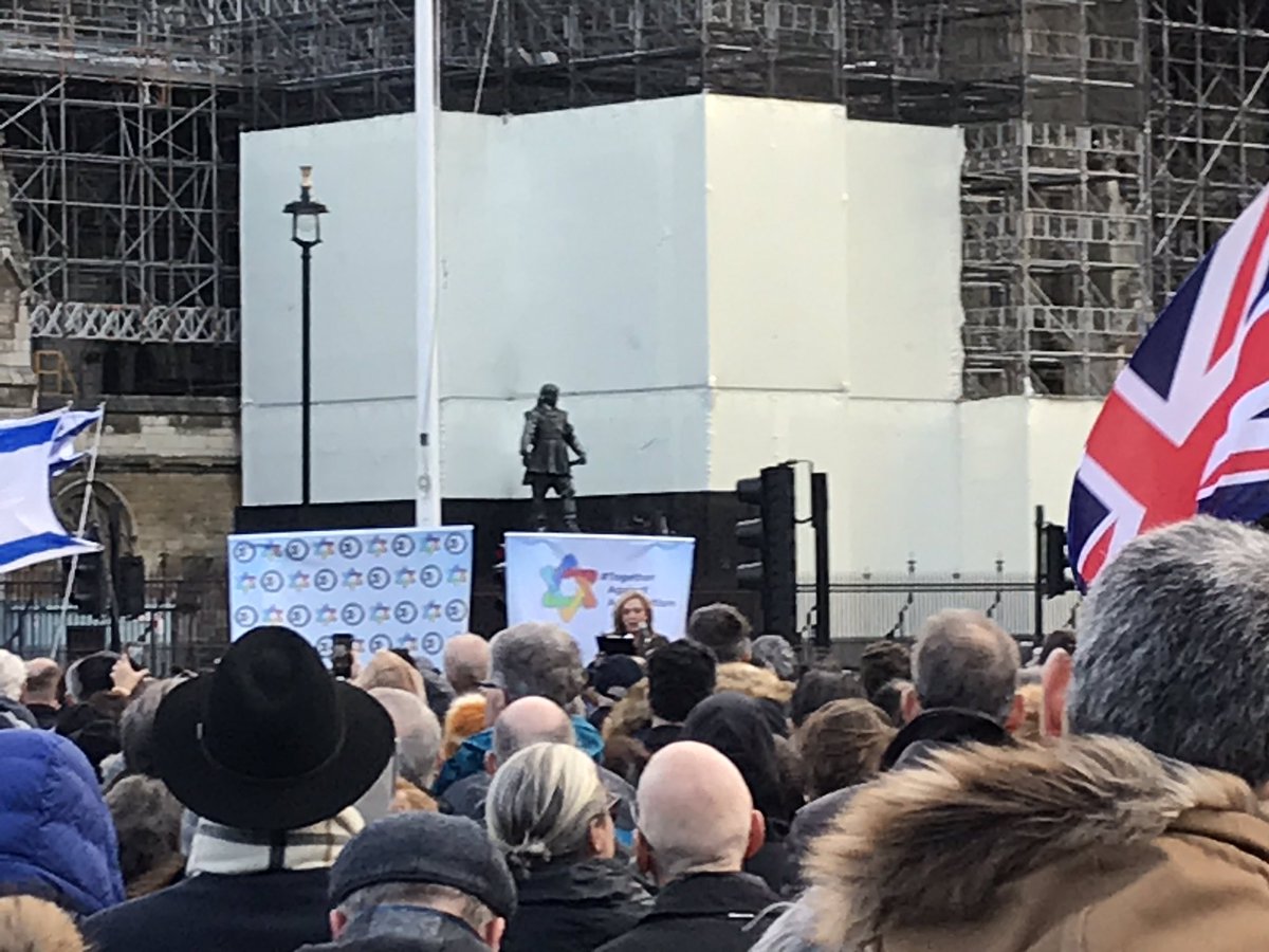 A rousing speech inParliament Square from @TracyAnnO #TogetherAgainstAntisemitism