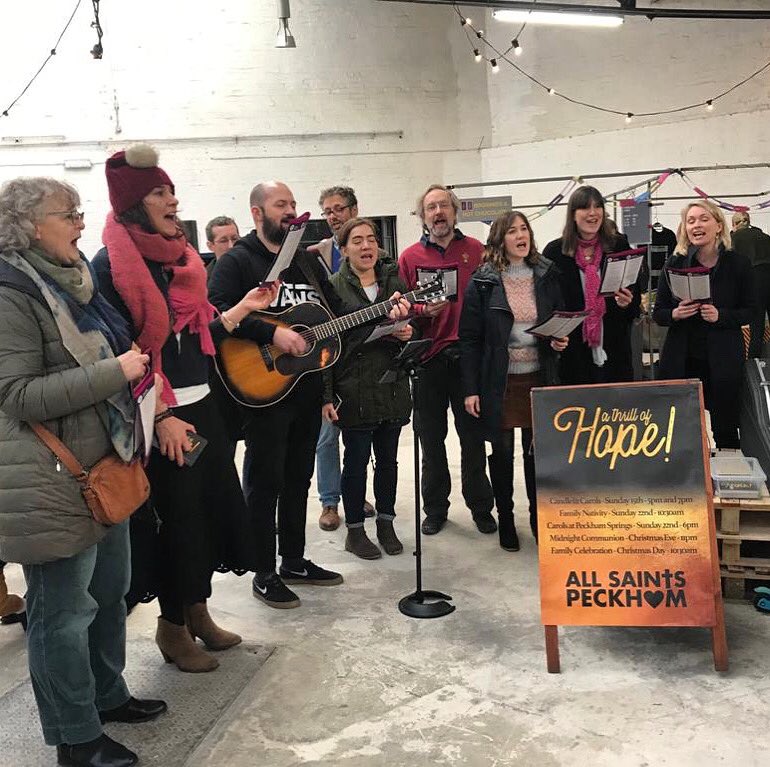 All Saints Peckham (@allsaintspeckhm) on Twitter photo Carol singing @pexmas this morning. So fun! Thanks for having us! #allsaintspeckham #christmasinpeckham #aThrillofHope Carol singing @pexmas this morning. So fun! Thanks for having us! #allsaintspeckham #christmasinpeckham #aThrillofHope