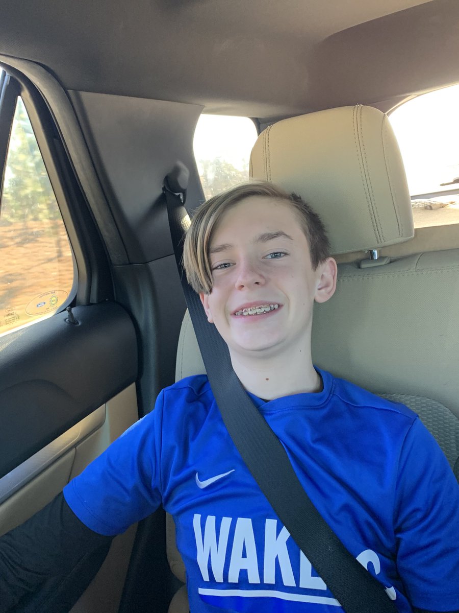 Kristi_Chestnut's tweet photo. Riding with this cutie to the last soccer game of December. Let’s go 08 WakeFC Blue. #proudMom #whatajourney https://t.co/6m8HOXfrk3