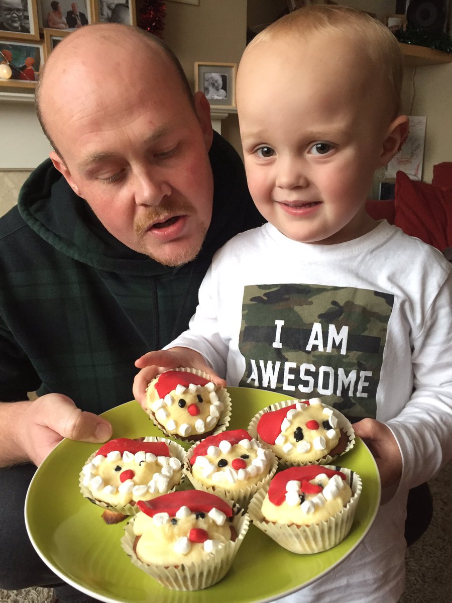 We made Santa cakes #xmas #santa