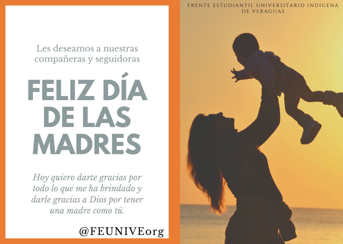 feuniveorg's tweet photo. A nuestras compañeras del equipo de fútbol y del Grupo cultural, y a todas nuestras seguidoras. ¡Feliz Día de las Madres!🧡 https://t.co/h3FzFQQSCN