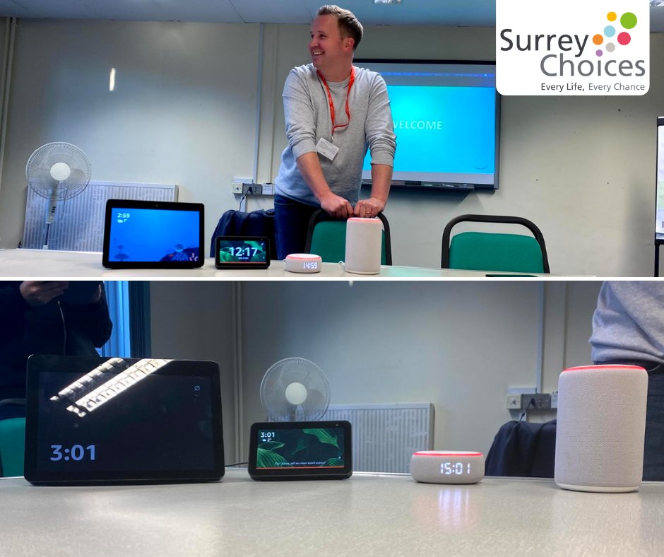 SurreyChoices's tweet photo. We welcomed @amazon to Surrey Choices! 😀They demonstrated how their #Alexa devices can be used to help disabled people gain more independence. 🗣️
What do you use your Alexa for? 🤔
📽️ https://t.co/Vc2Nx98FBo
#amazon #alexa #assistedtechnology #inclusive https://t.co/vAK3F7oQKK