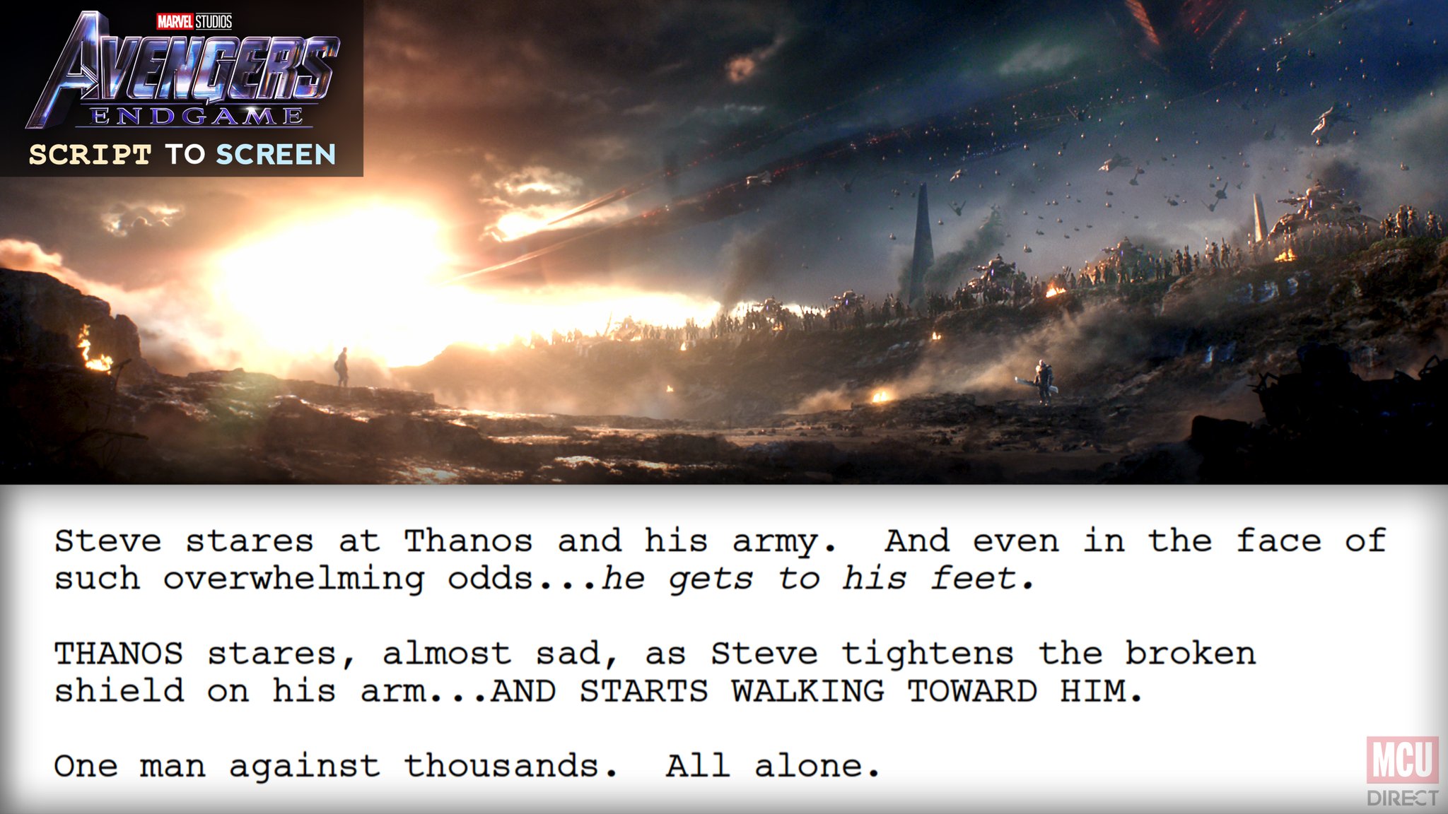 Mcu The Direct One Man Against Thousands All Alone An Excerpt From The Official Screenplay For Avengersendgame T Co Ba9oqo8tpu T Co 568cm1zkcq Mcu The Direct One Man Against Thousands All Alone An Excerpt From The Official Screenplay For Avengersendgame T Co Ba9oqo8tpu T Co 568cm1zkcq