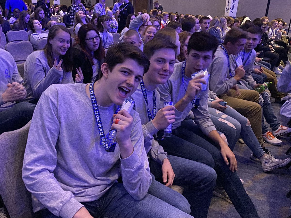SRRHSDECA's tweet photo. We are ready for closing session.  Enjoying a little pre session music!  A great chapter. @JoshBauer8 #ProudAdvisor https://t.co/99HtmNnW7F