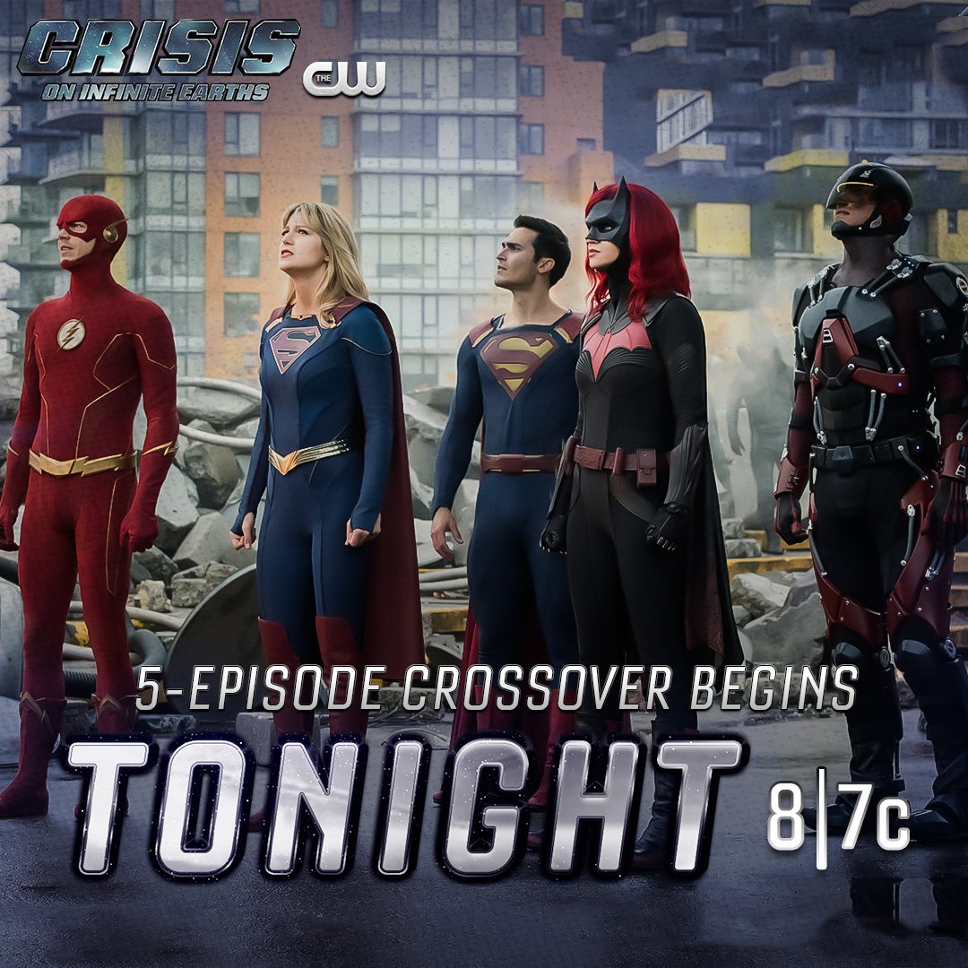 Stand together. #CrisisOnInfiniteEarths begins tonight at 8/7c! Stream free tomorrow on The CW App.