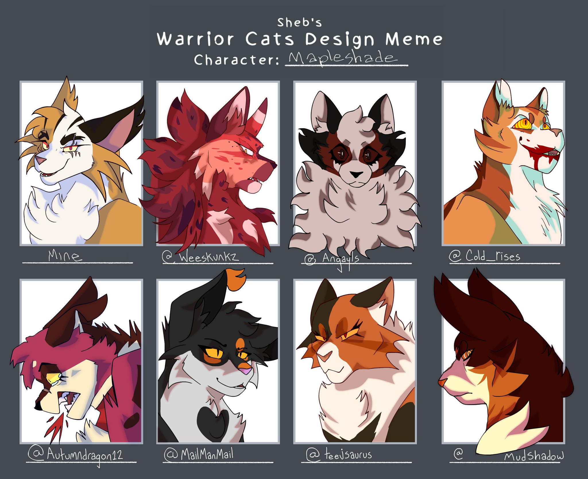 Cay Warrior Cats Design Meme Thank You Guys For Letting Me Draw Your Designs 3 Warriorcats