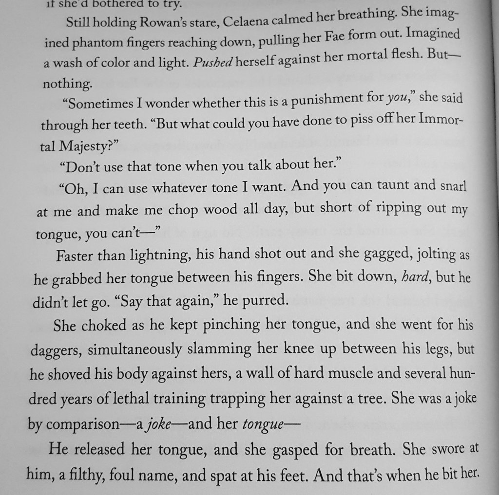 mmmsksjsjsnsms this scene gets me every f*cking tIME  Rowan just giving in to his predatory/animalistic ways to prove a point... i just "You don't bite the women of other males" I VOLUNTEER AS TRIBUTE ROWAN, I VOLUNTEEEEER