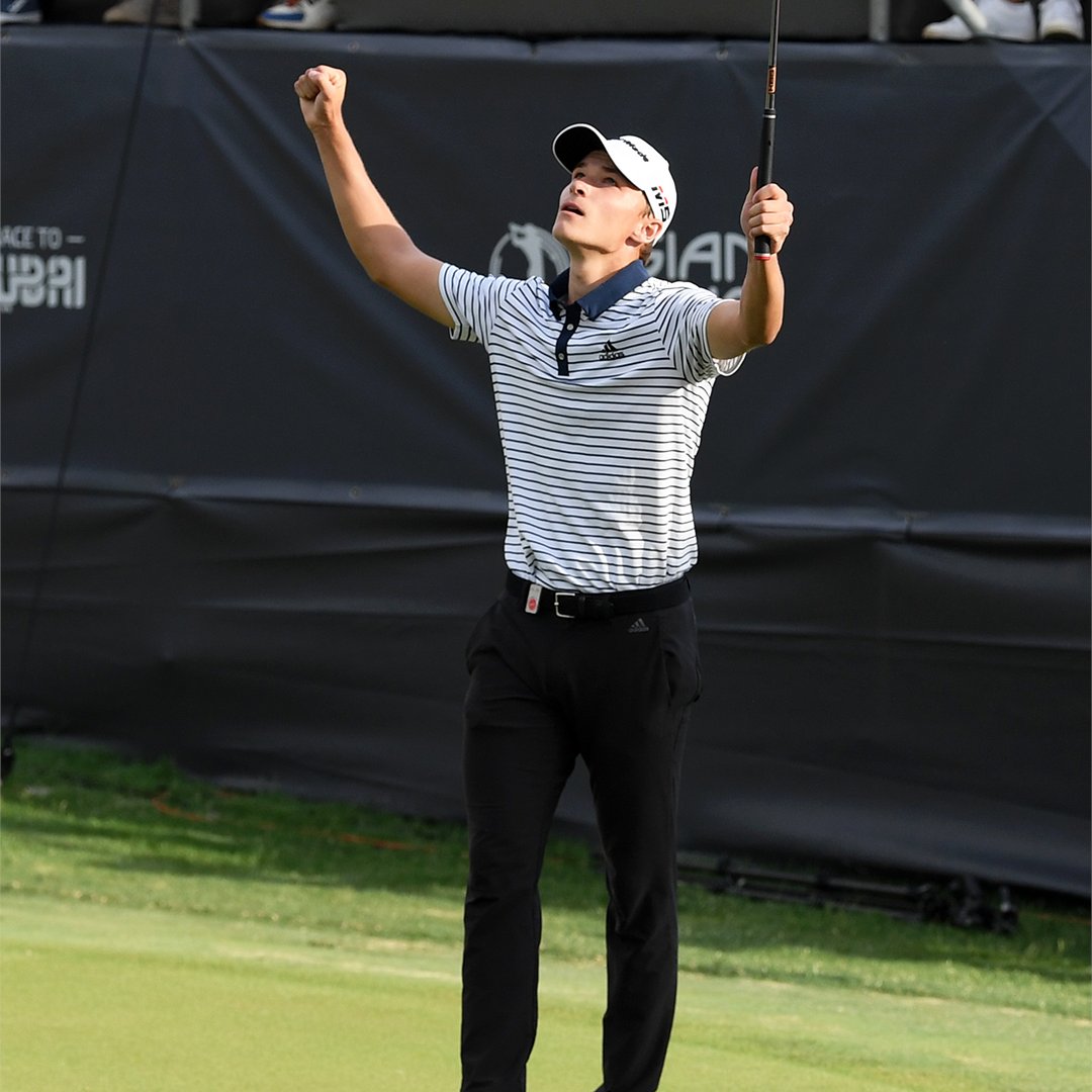 DPWorldTour's tweet photo. The second youngest winner in European Tour history ✌️

#AfrAsiaOpen https://t.co/oAKqKGbrGr