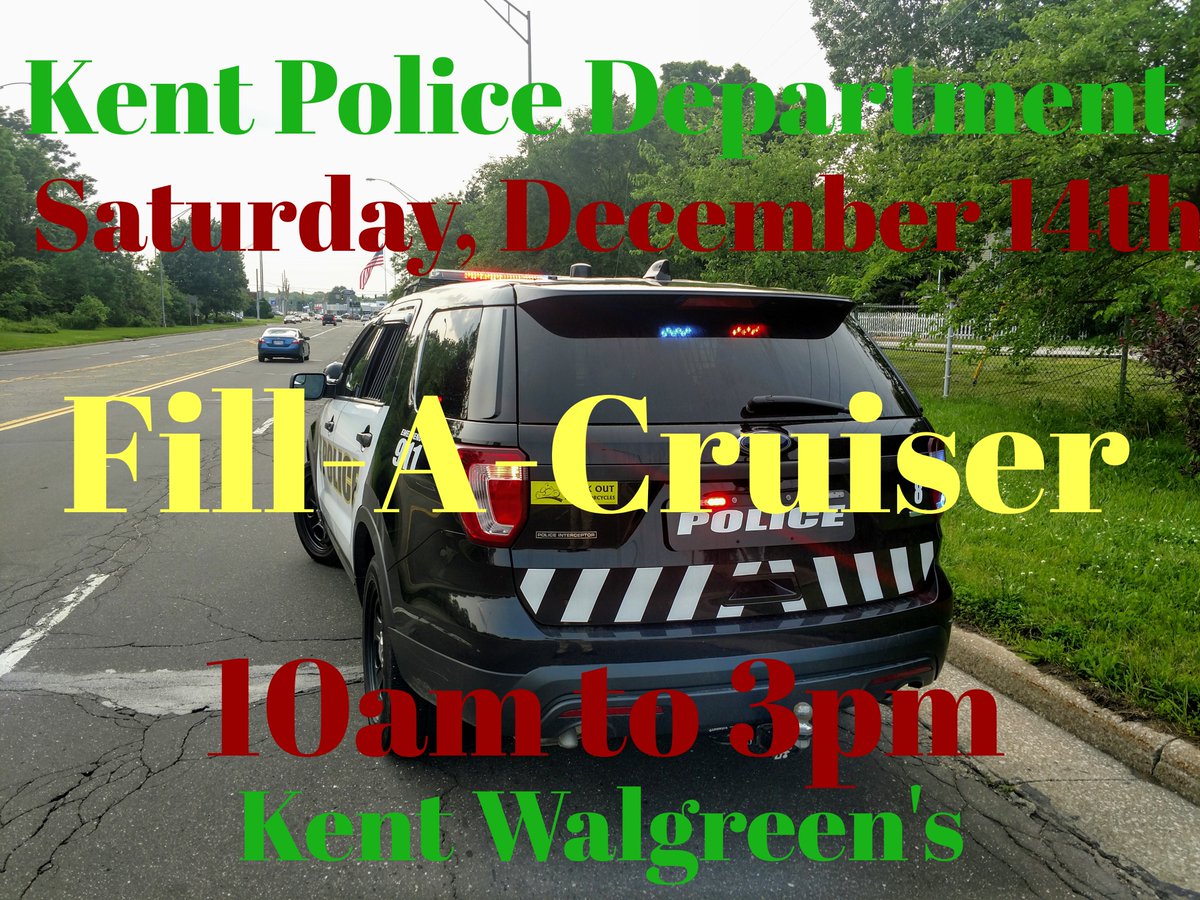 KentOhioPolice's tweet photo. KPD Fill-A-Cruiser Saturday December 14th 10am to 3pm Kent Walgreen's #kpdohio #kentohiopolice #kentwalgreens #fillacruiser #kentohio https://t.co/pZgB4JU02Y