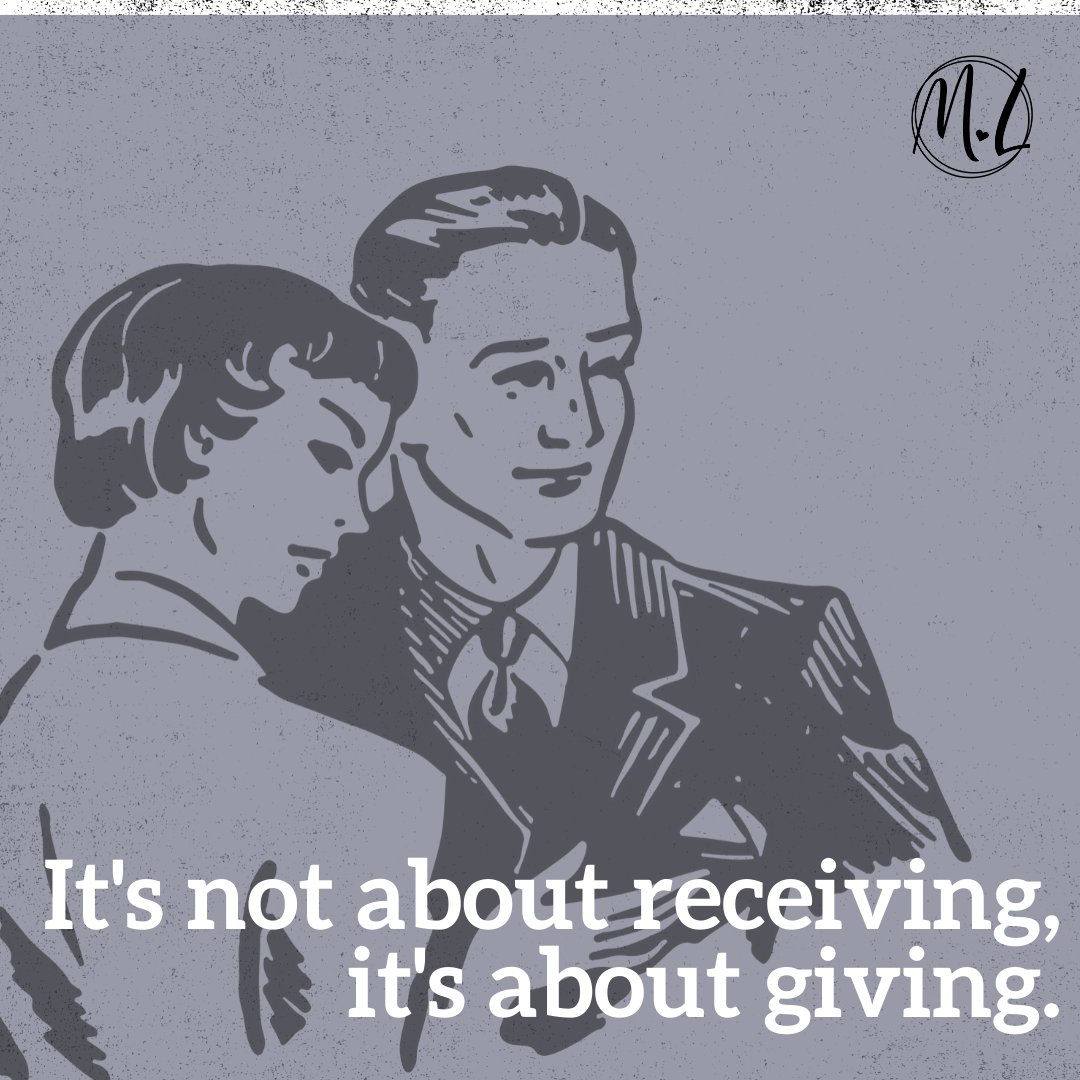 mlynndrivein's tweet photo. The more you give, the more you get...

and not material things either. I'm talking about the things that matter most ❤️

#quoteoftheday #selfcare #giving #dailyquote #loveeachother https://t.co/XXsYRyPPj6