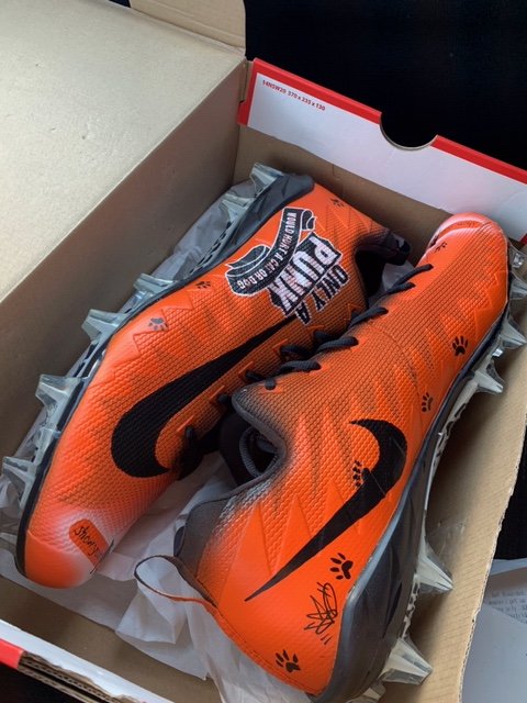 SoftSide1's tweet photo. The @Ravens have an unfair advantage today. @nickboyle86  will be playing w/ 8 extra paws &amp;we already know how dangerous he is with just 2. We're honored to b with him in spirit today &amp; come game time, you’ll hear us barking on his behalf all the way from Bmore #mycausemycleats https://t.co/nlZ7njBaQA