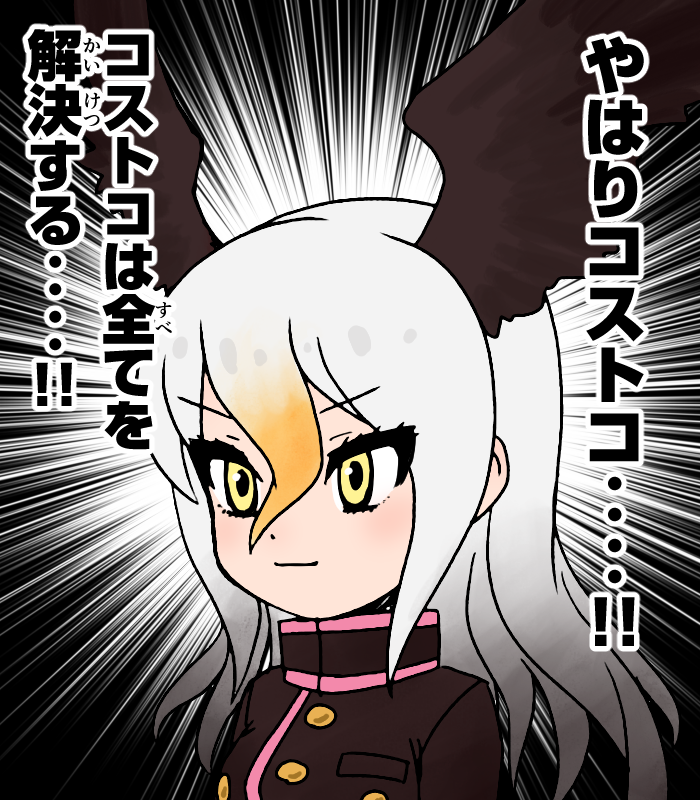 ハクトウワシ「コストコは全てを解決する‥‥!!」
#けものフレンズ
#けもフレ 