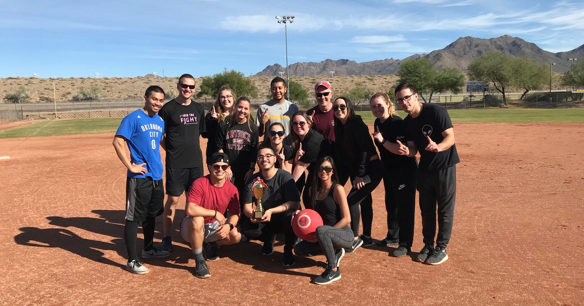 FoothillsRehab's tweet photo. Our North Scottsdale clinic had so much fun at their 1st Kickball Tournament. And they even took home the win!π #GetYourMoveBack #WeAreFoothills #kickball #physicaltherapy #az #choosept #getpt1st https://t.co/kgoLr96GIZ