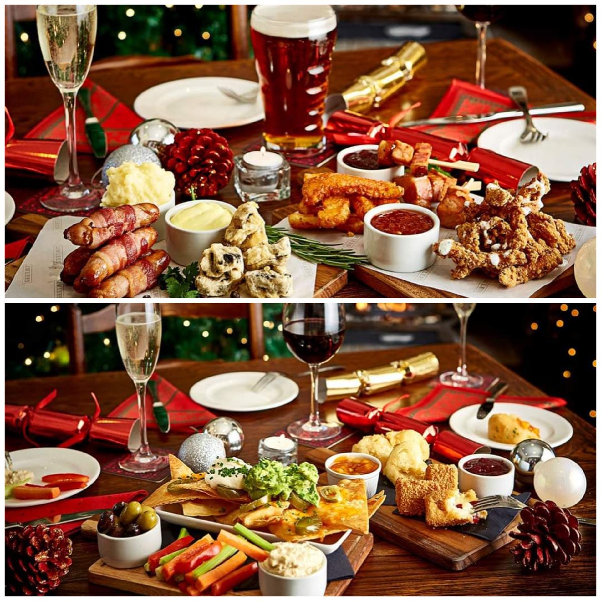 💥✨NEW FESTIVE SHARING BOARDS ✨💥 can we just take a moment to appreciate these delicious boards full of your favourite bites off our menus.... 🍻👌🤤 with the option of meaty or veg, there’s something for everyone! £14.95 and perfect for up to 3 of you! #sharingscaring