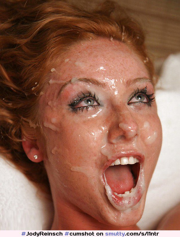 She is very happy with sperm on her face!! 