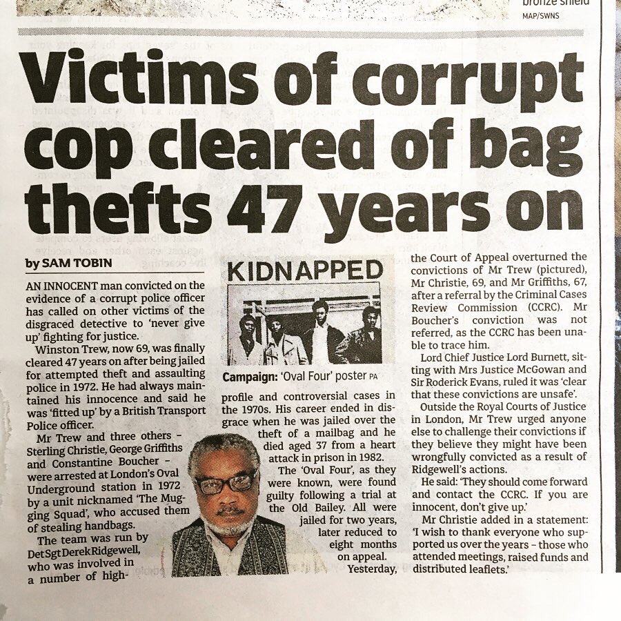 aye_alison's tweet photo. Day 342.
Winston Trew.
Metro 6.12.19.
Article by Sam Tobin.
Photographer uncredited #alisonaye10 #oval4 https://t.co/fQGHnKj4LS