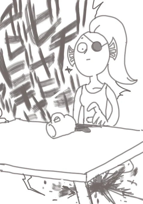 こぼれてラグに吸収されていく音があまりにも文字に書いたようなビチャビチャ具合で逆に聞き入るレベルだったし量があり得なかったのでこの顔になってた(多分) 