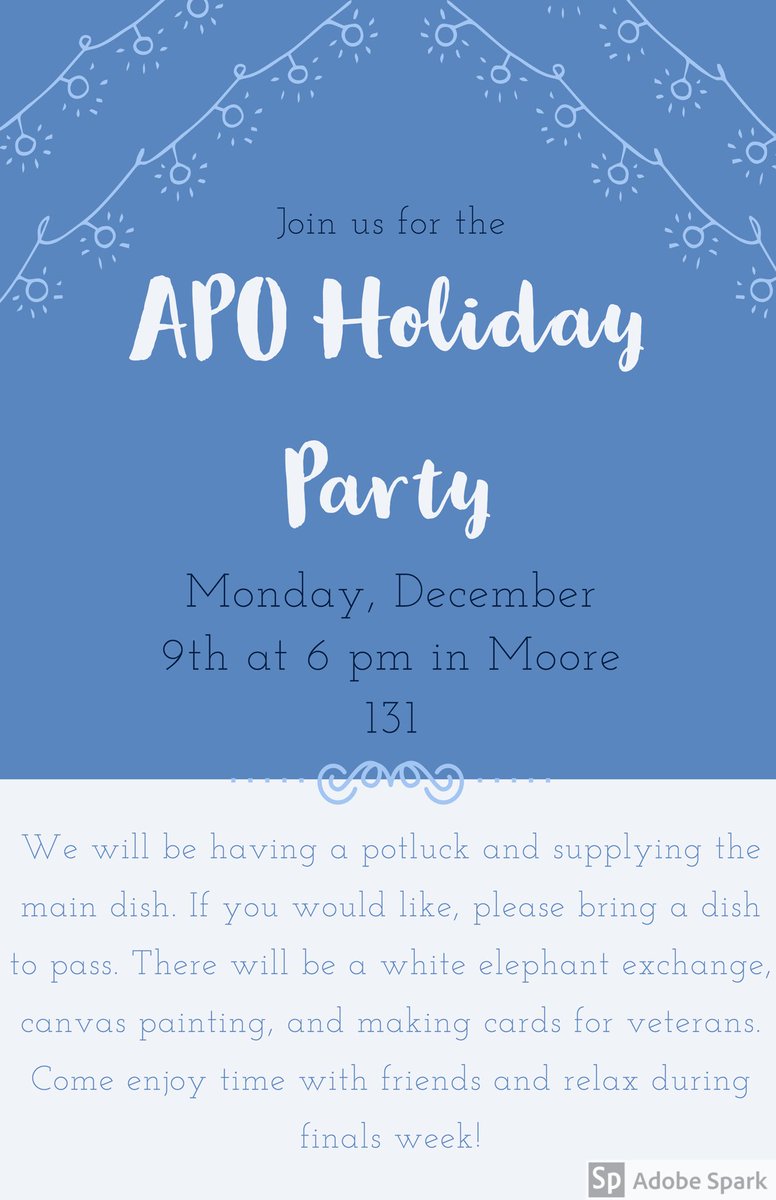 cmichapo's tweet photo. It's that time of year! Come join us during finals week to hang with friends and relax! #ktapo #SeekALifeUseful https://t.co/jtDb5R4aWR