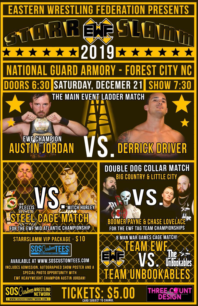 HWAHeritage's tweet photo. #EWFfans December 21st we return with our annual year end Event, #StarrSlamm! Also a Major Announcment that will change the landscape for EWF forever! Become a #EWFfan for the first time all over again! https://t.co/WKI84ohqXJ