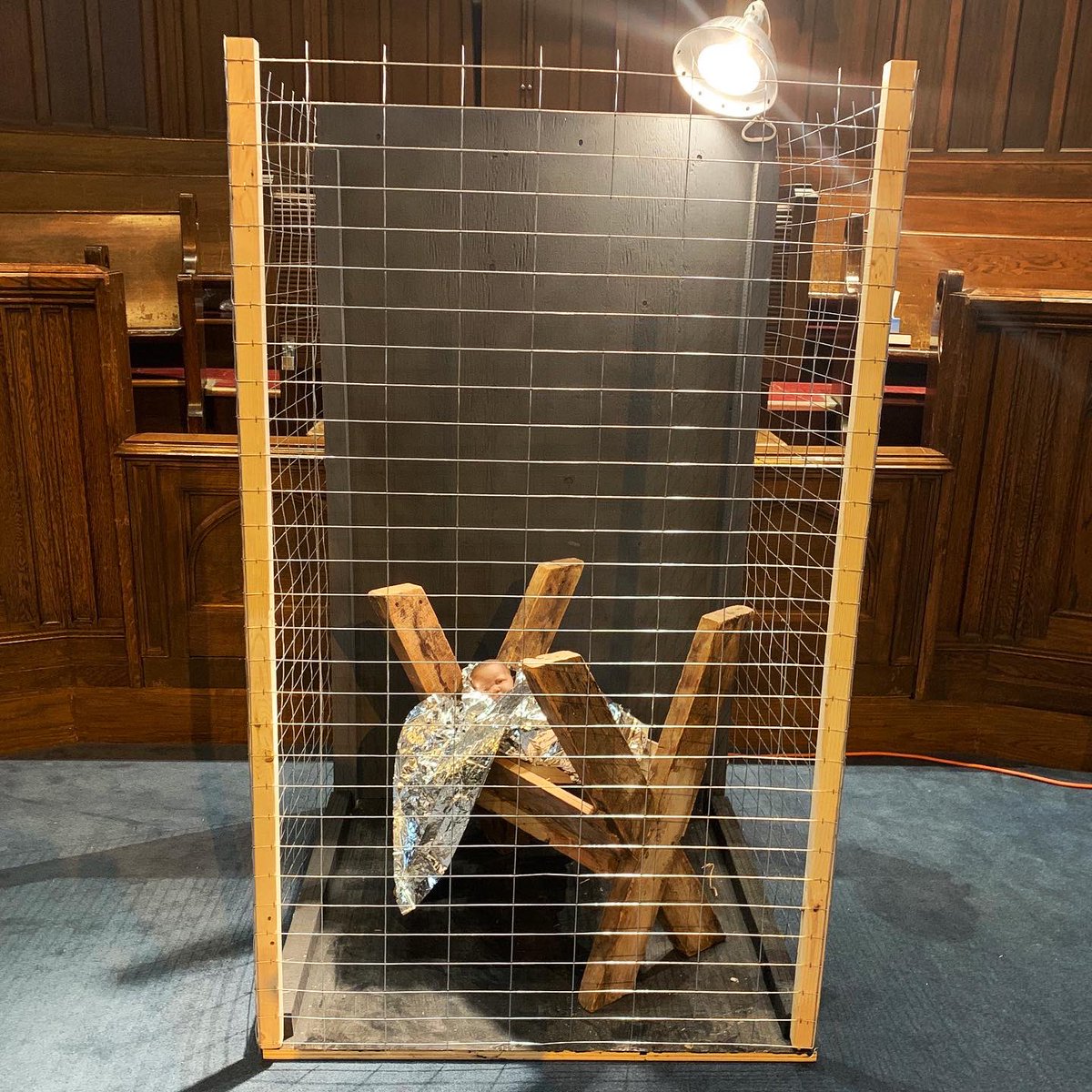 EEUChurch's tweet photo. ‘The Detained Christ’- our nativity this year which is a reminder that at the heart of this season, there is a story of a baby’s birth - a brown baby, whose family would be fleeing persecution in the coming years, a descendent of migrants and refugees. #migrantjustice https://t.co/ES6zHrxWDm