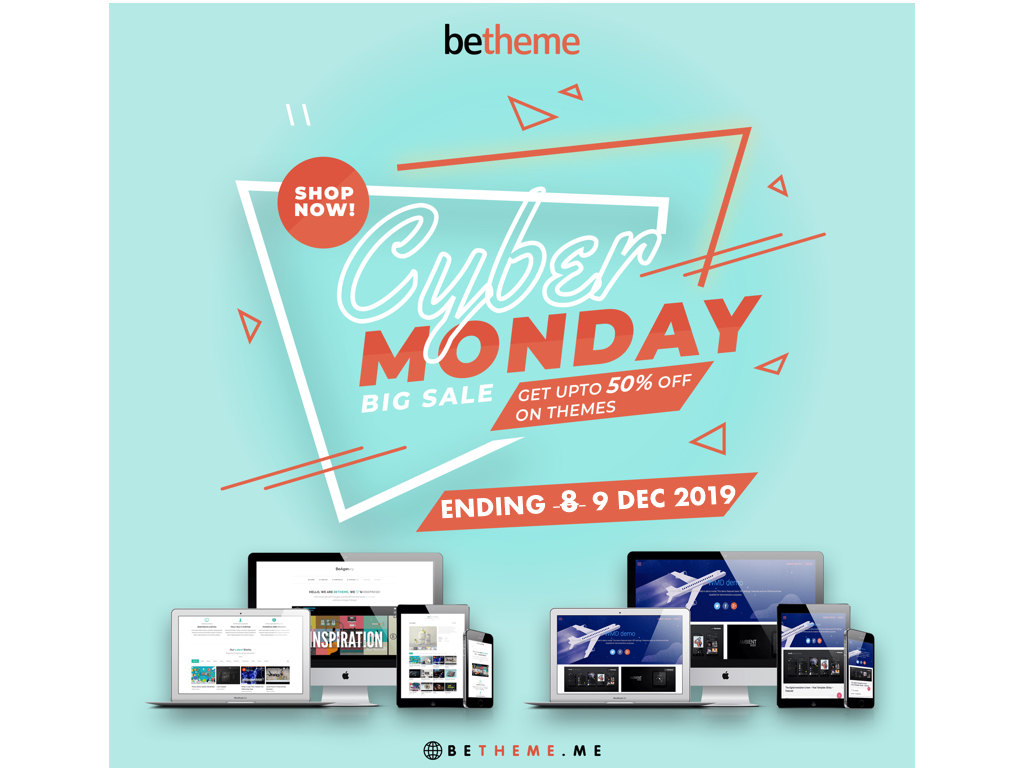 _betheme's tweet photo. Party is going on... Keep up your excitement for our Biggest #CyberMonday Sale for 1 more day. https://t.co/9i9syYonSE
#seowebsite #webdesigntrend #envato #betheme #wordpresstheme #webdesign #wpdevelopment
#eCommerce #websitedesign #Fashiontheme #fashionstore #WooCommerce https://t.co/kfJhFhjlXG