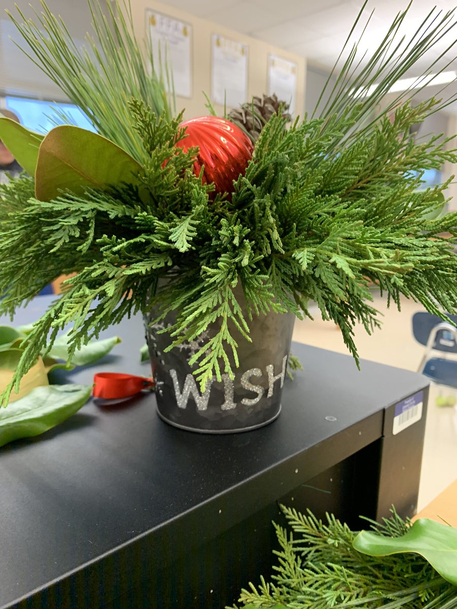 Handy_AgTeacher's tweet photo. Christmas in the Greenhouse starts Tuesday. We’ve taken these plants from small rooted cuttings to a high quality plant in 16 weeks. Plants might not seem like a lot of work, but ask my students, we have worked hard. Make sure to stop by for Christmas in the Greenhouse! https://t.co/AUbUUvfHtI