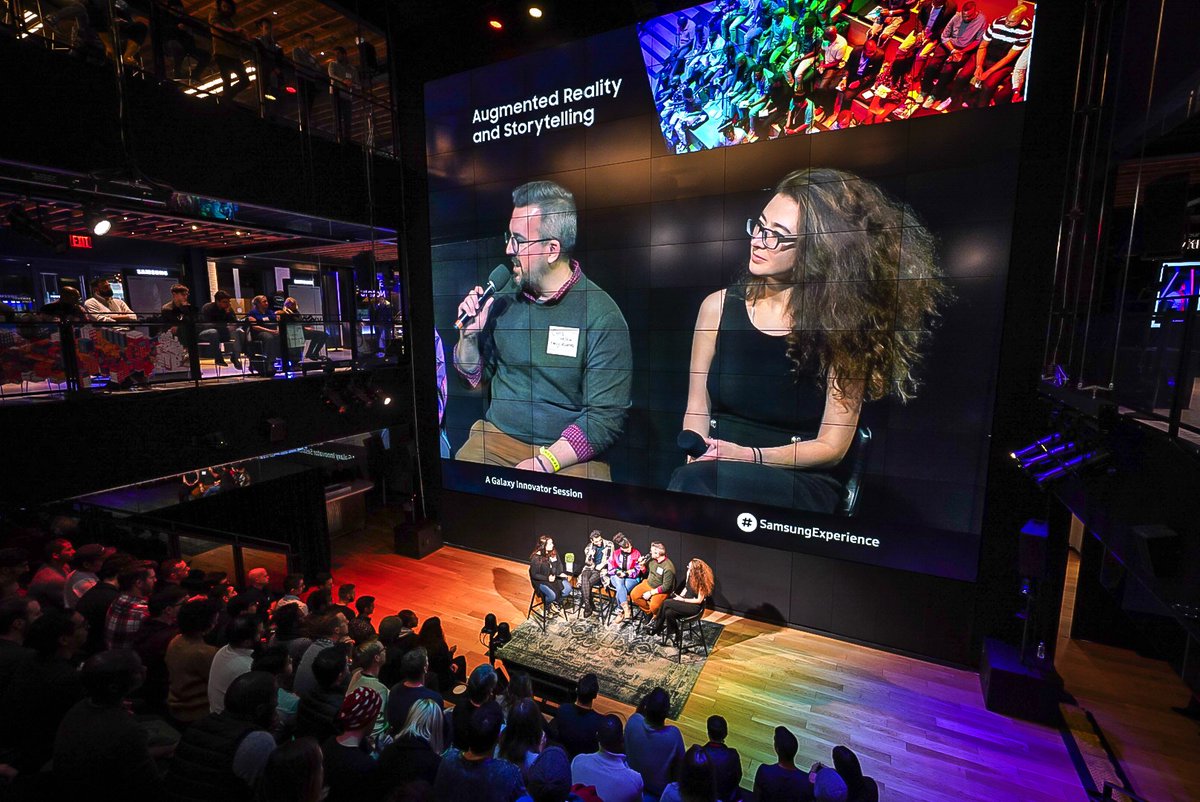 DarraghDandy's tweet photo. Thanks @OutInTech @SamsungMobile for inviting me to speak on the "Reality Check" panel about #AR. S/O to my fellow panelists @amir_baradaran @XRSteph @zeeabiassy #ChristopherGaughan. P.S. - Could my hair get any bigger?! #womenintech #xr #augmentedreality #speaker #queersintech https://t.co/B9SSdVOqmf